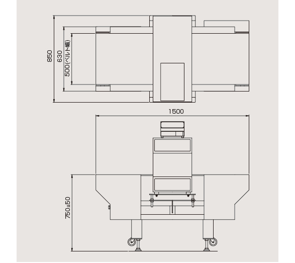 コンベア式金属検出機　V-Series V-1500