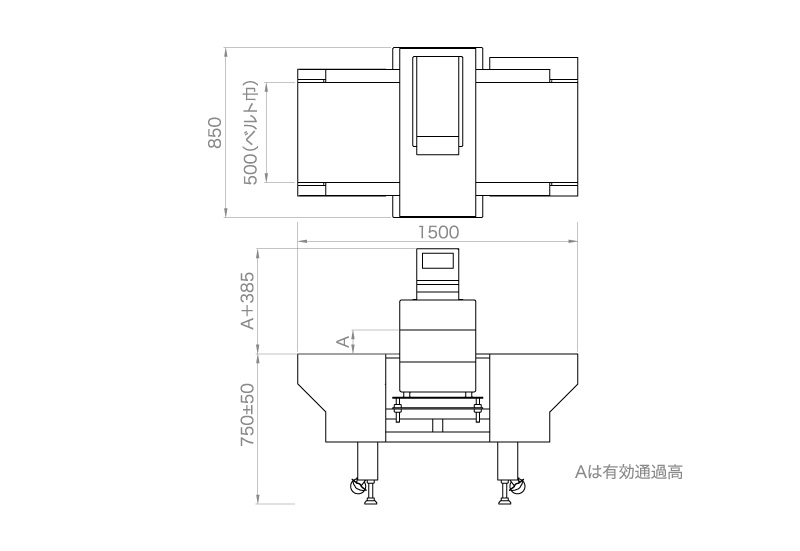 コンベア式金属検出機　MLK-500B-CS