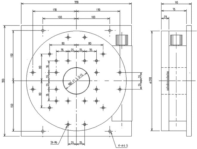 φ300回転ステージ C-R300